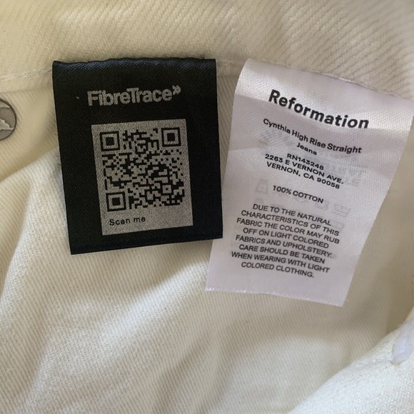 Reformation Cynthia High Rise Straight Flora Embroidered Jeans size 28 NWT $198 - Picture 5 of 9